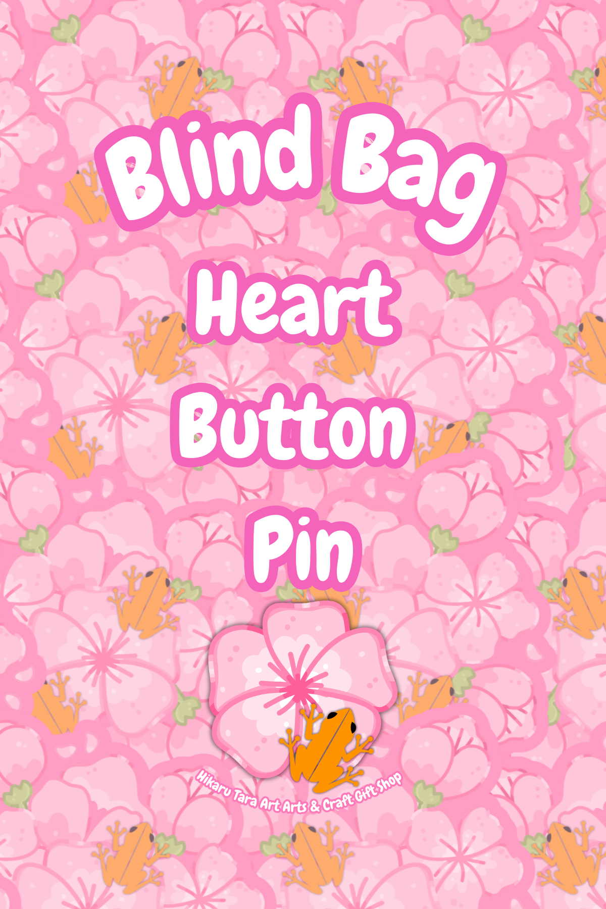 Blind Bag: Spring Break Heart Button Pin
