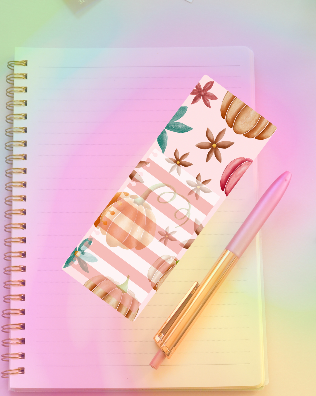 Pumpkin Bliss Notepad 2.5"x7" 45 Pages Aesthetic Cute Stationery Gift
