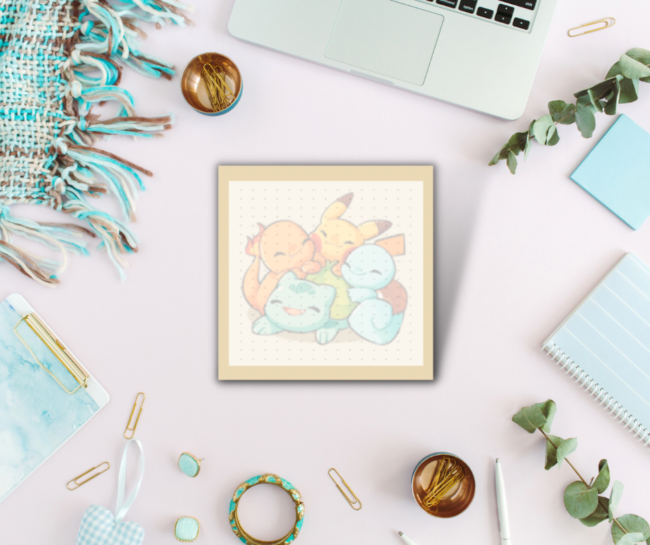 Choose Your Pokémon Note Pad 2"x 2" 60 Pages Kawaii Art Aesthetic Cute Gift image 1
