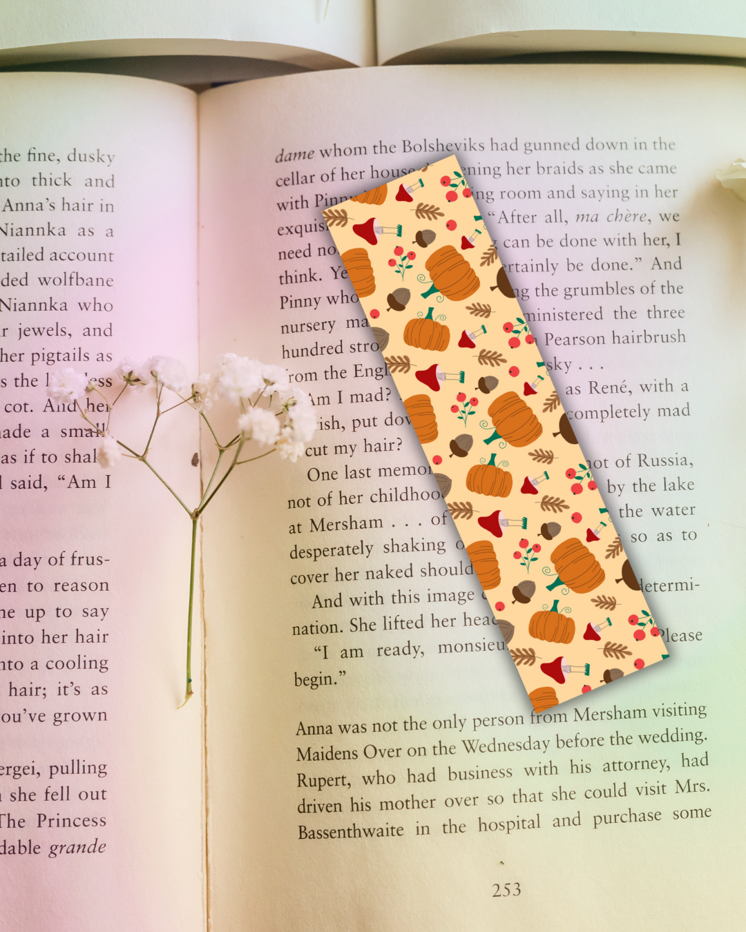 Fall Yellow Bookmark Handmade Bookish Gift