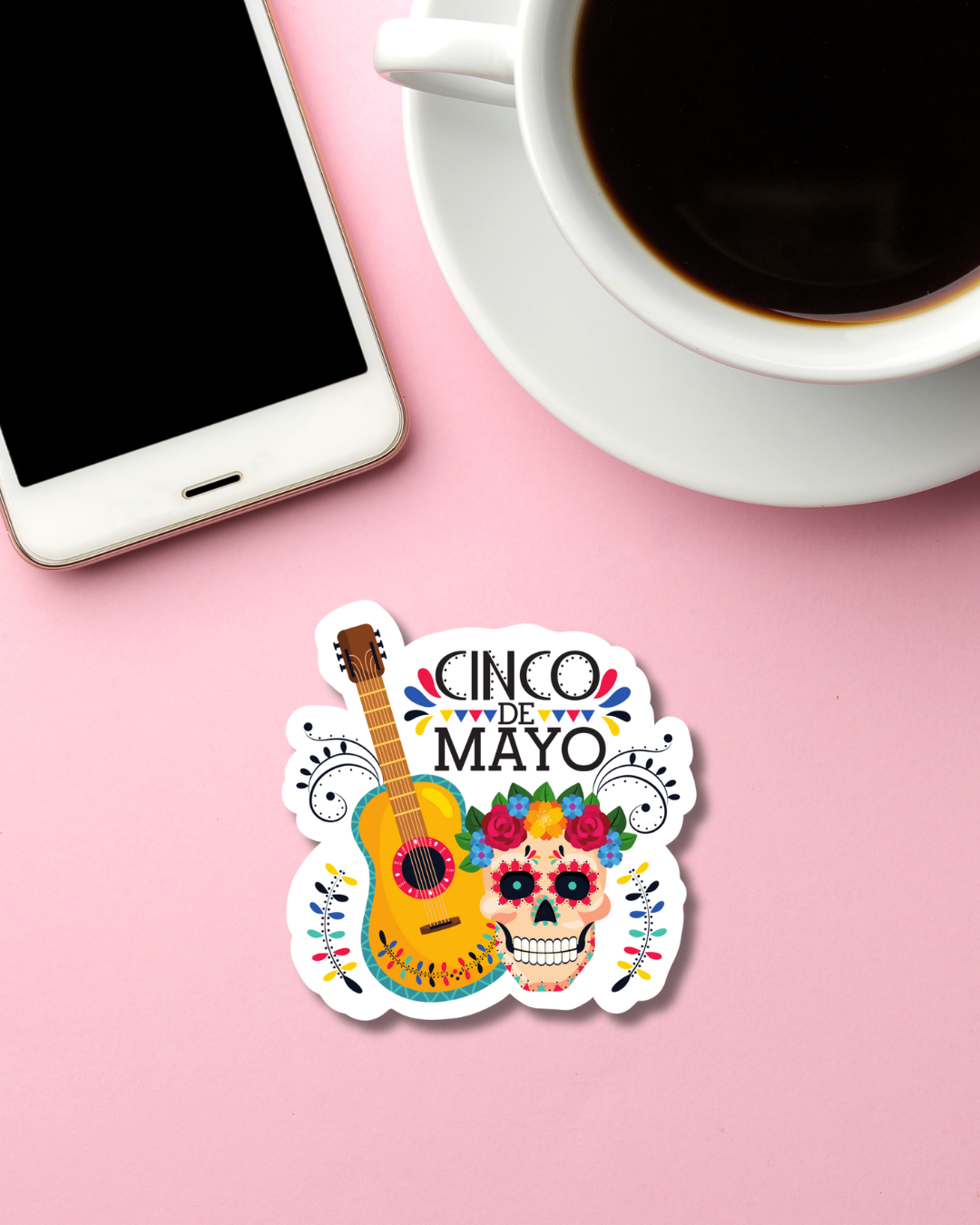 5 de Mayo Music Mini Vinyl Sticker