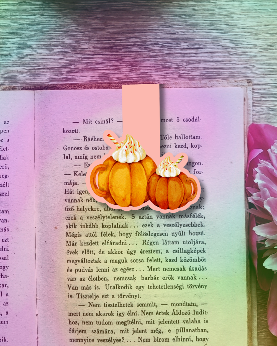 Pumpkin Spice Latte Magnetic Bookmark Handmade Bookish Gift