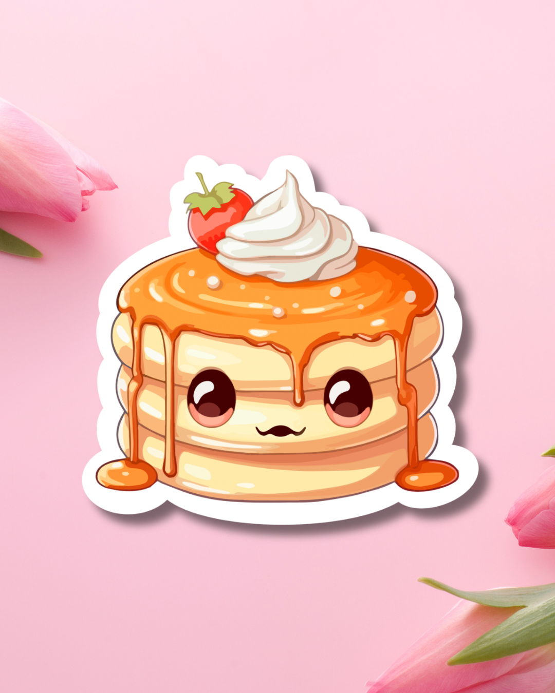 Amused Pancake Vinyl Sticker