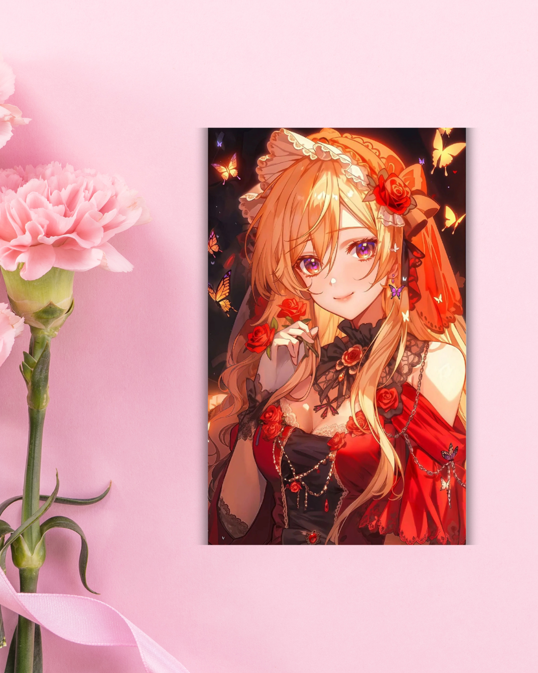 Autumn Bliss Girl Art Print Aesthetic Gift Decor