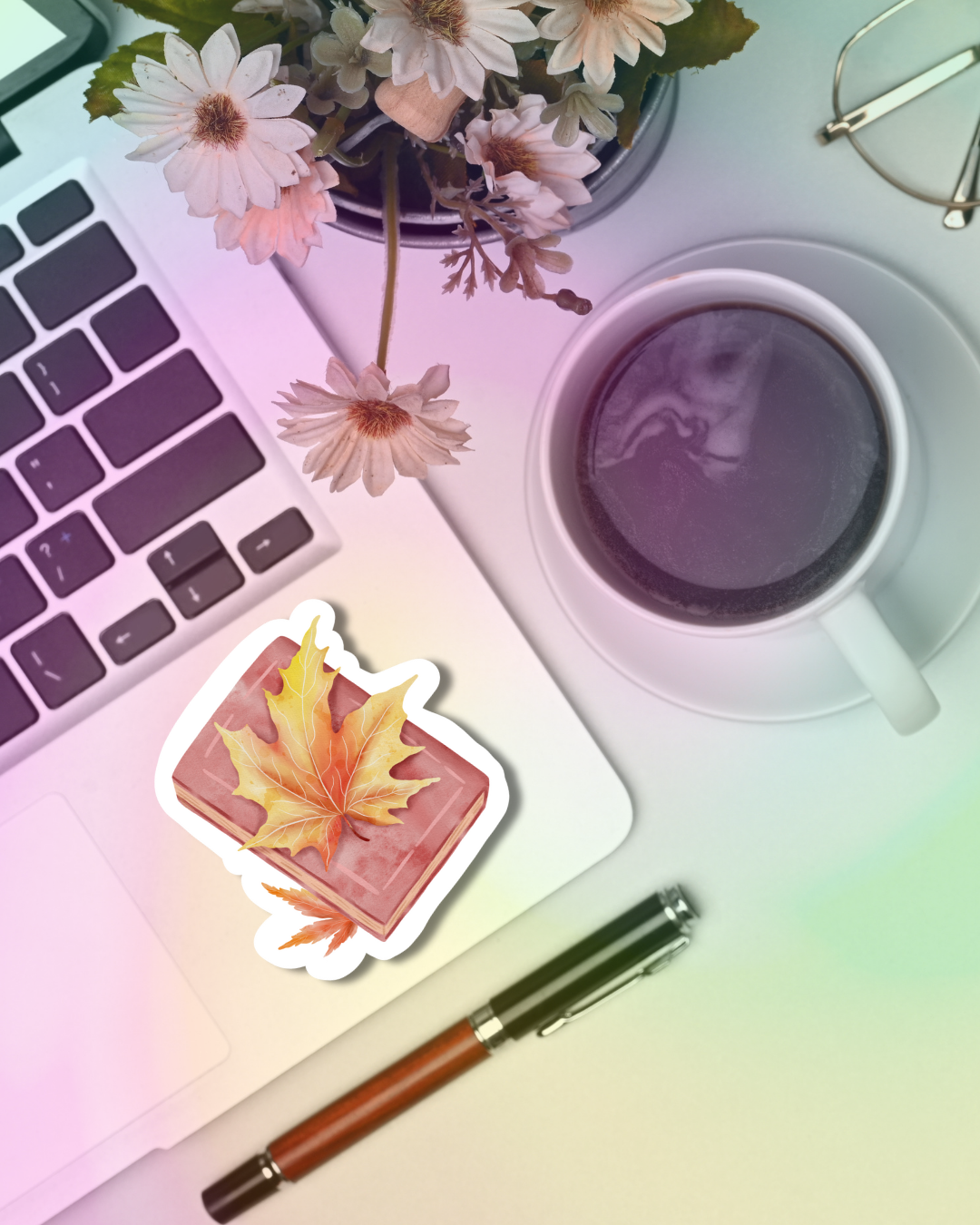 Autumn Book Vinyl Sticker