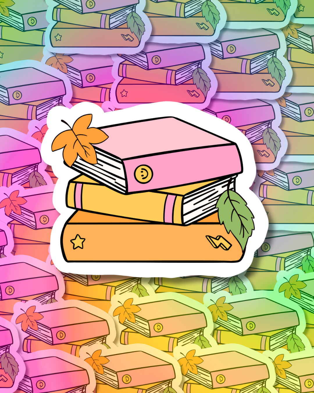 Autumn Books Vinyl Sticker