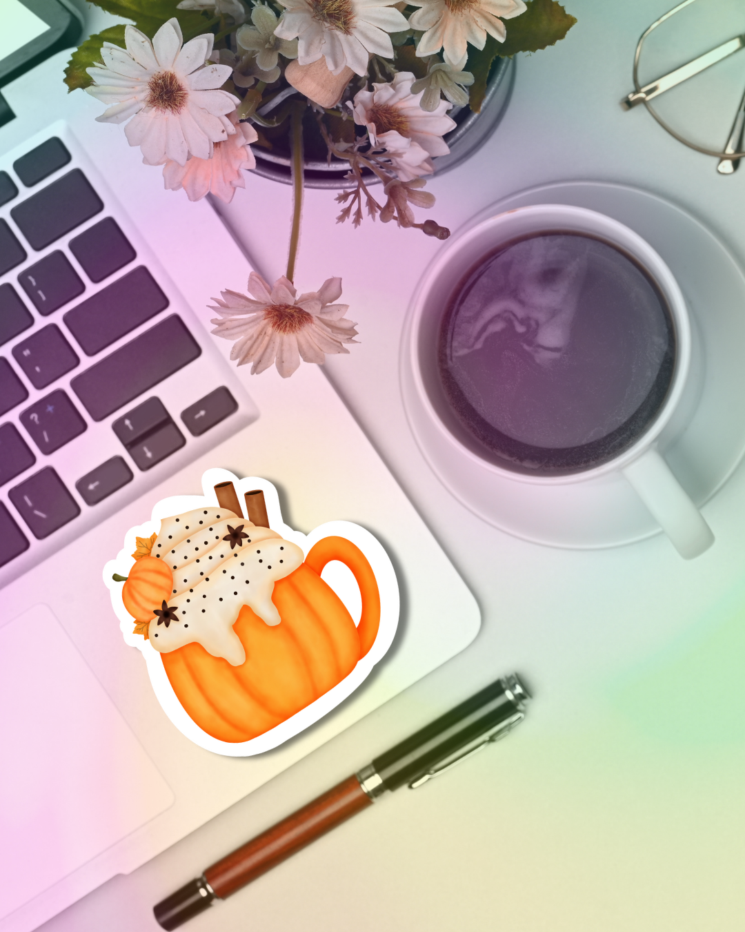 Autumn Latte Vinyl Sticker