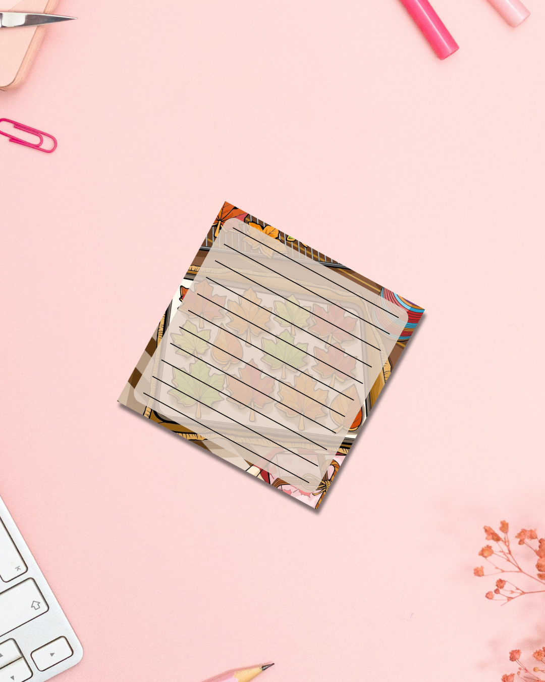 Autumn Bake Platter Notepad Aesthetic Cute Stationery Gift