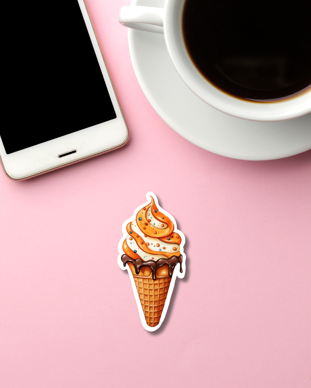 Autumn Ice Cream Mini Vinyl Sticker