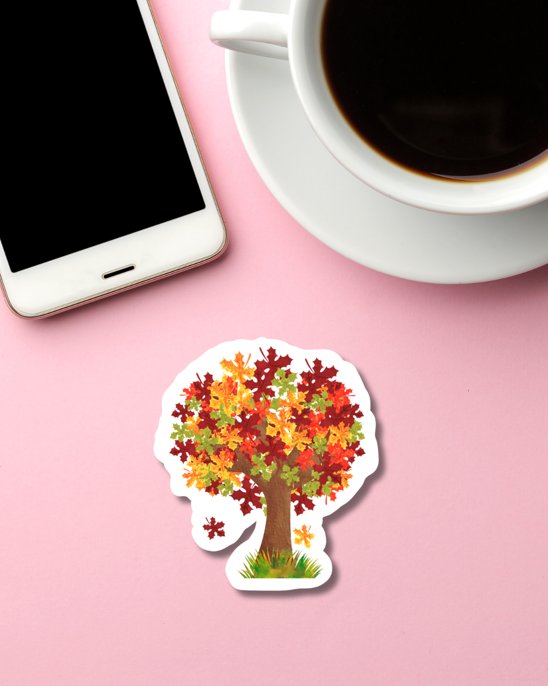 Autumn Tree Mini Vinyl Sticker