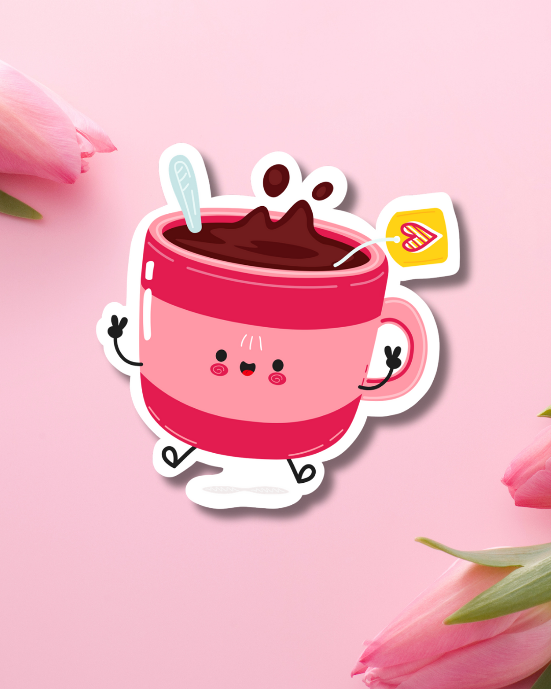Black Tea Cutie Vinyl Sticker