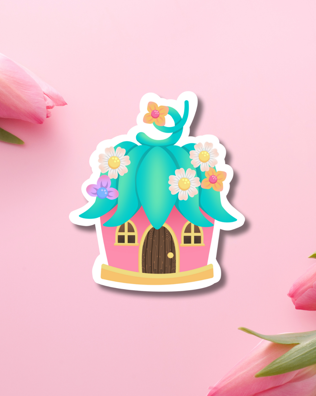 Bloomed House Vinyl Sticker
