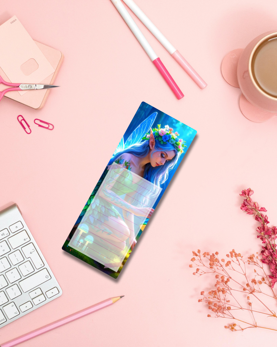 Blue Fairy Notepad Aesthetic Cute Stationery Gift