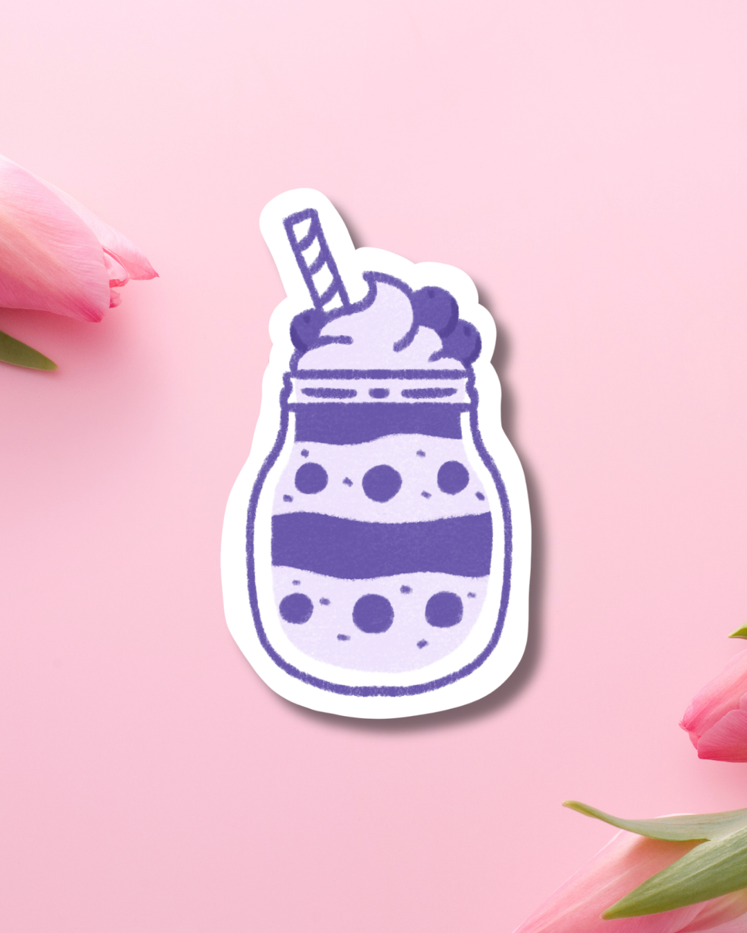 Blueberry Shake Vinyl Sticker