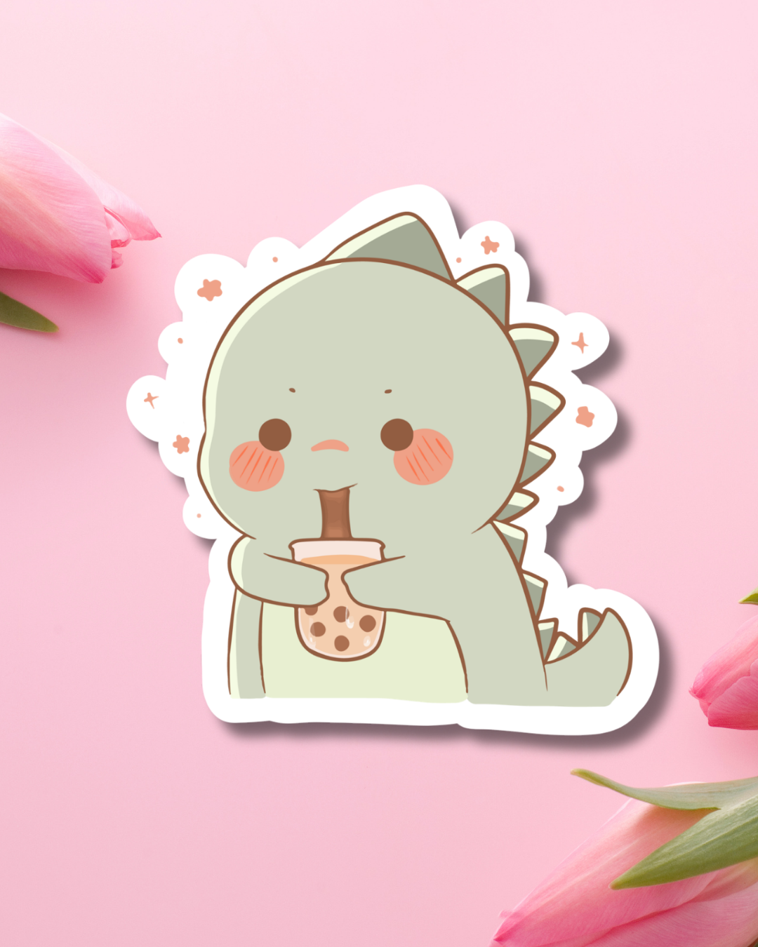 Boba Dino Vinyl Sticker