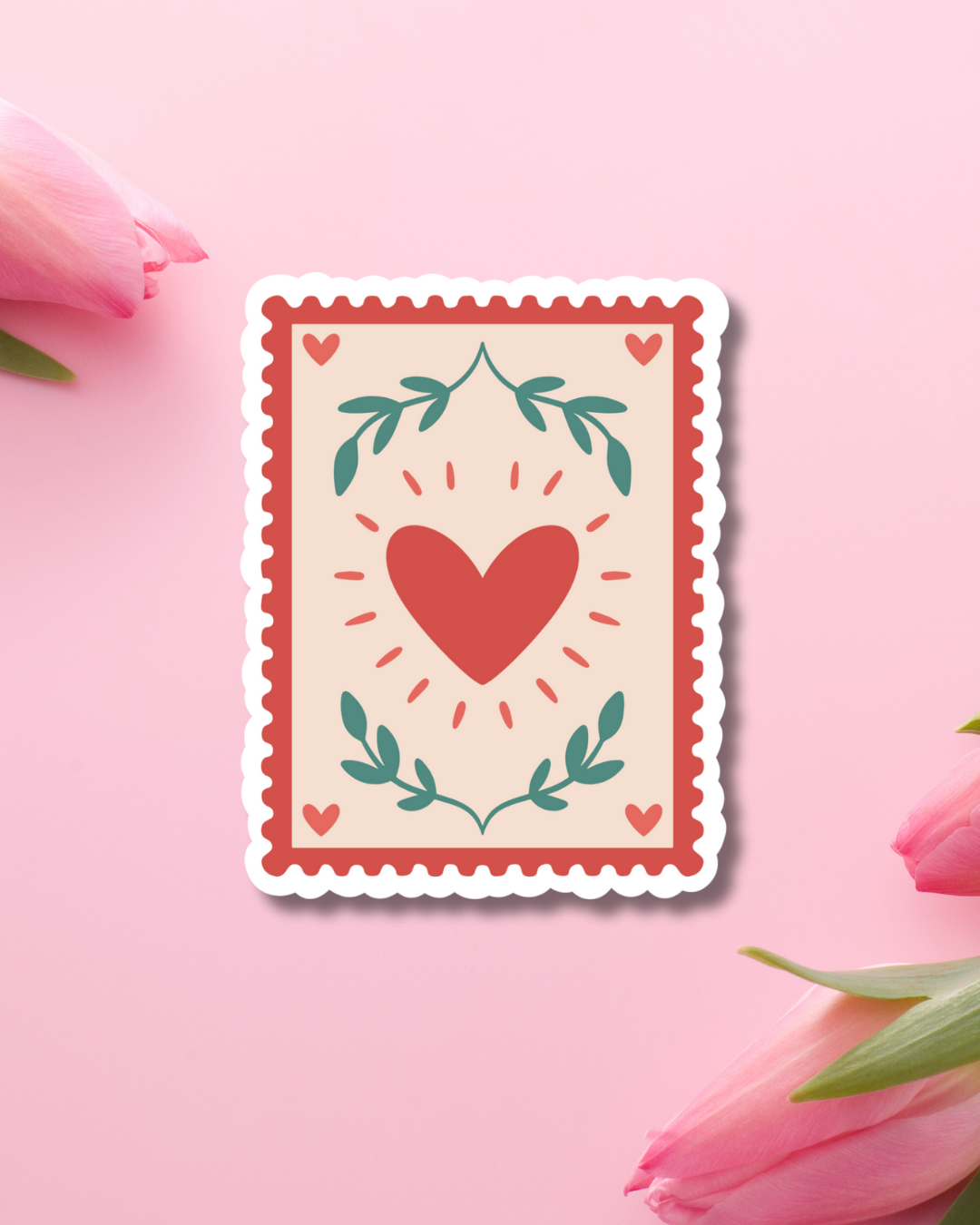 Bright Love Stamp Vinyl Sticker