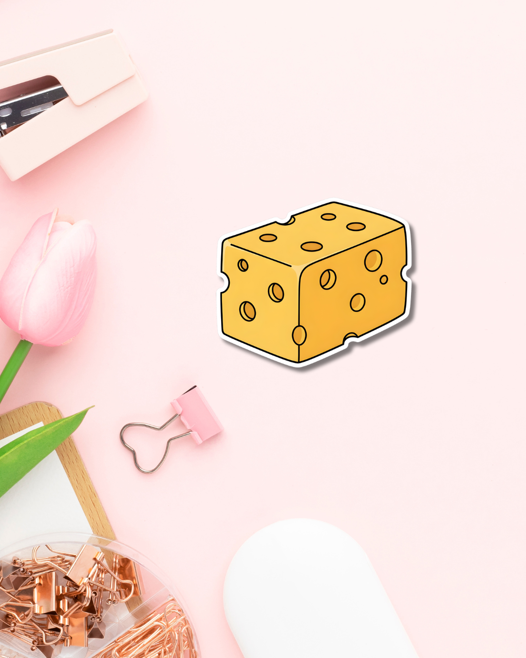 Bright Swiss Cheese Mini Vinyl Sticker