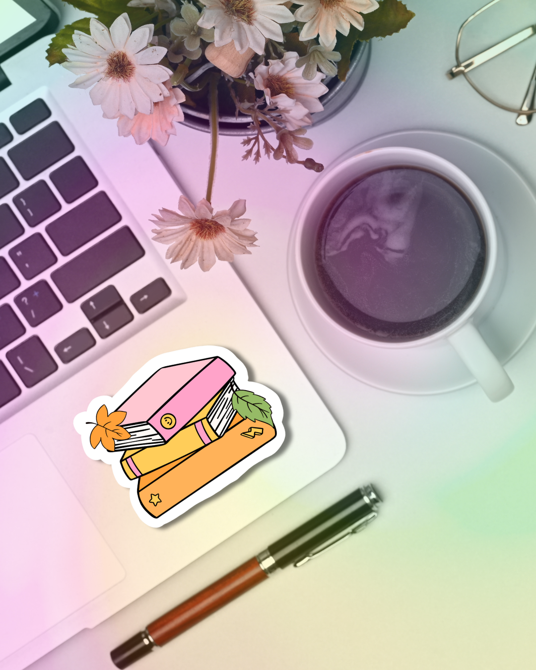 Autumn Books Vinyl Sticker
