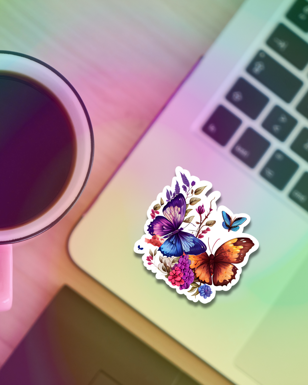 Butterfly Meadow Vinyl Sticker