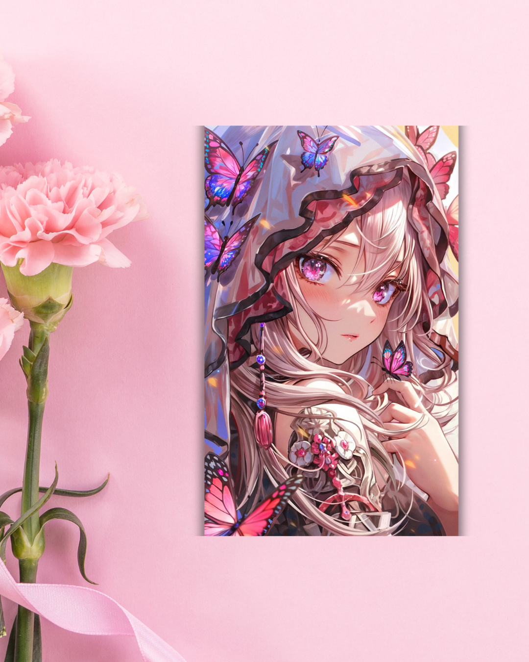 Butterfly Ninja Art Print Aesthetic Gift Decor