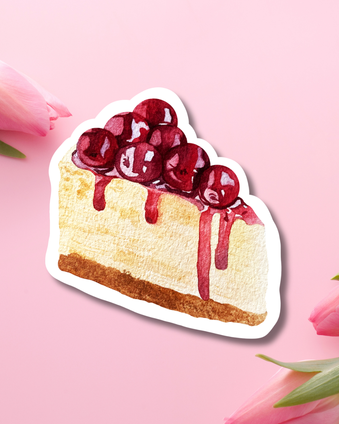 Cherry Cheesecake Vinyl Sticker