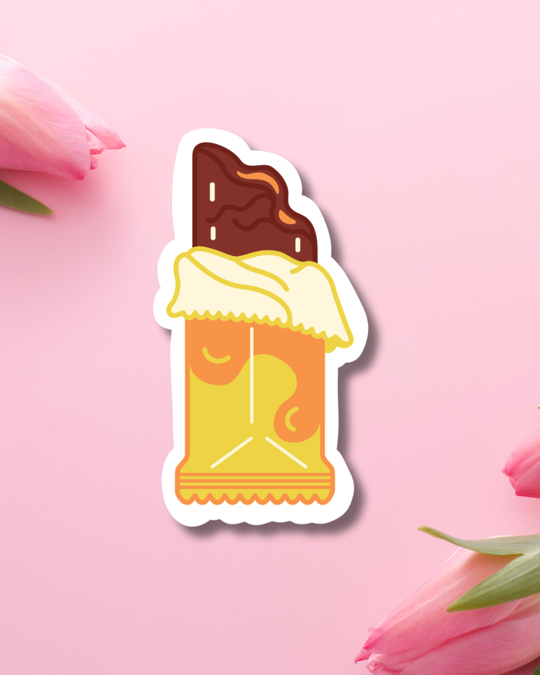 Chocolate Bar Bite Vinyl Sticker