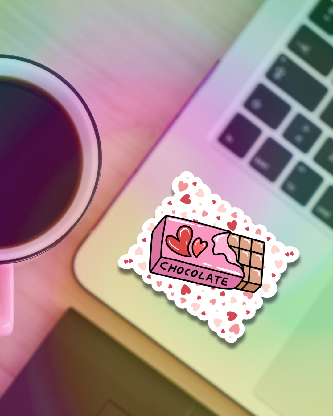 Chocolate Love Vinyl Sticker