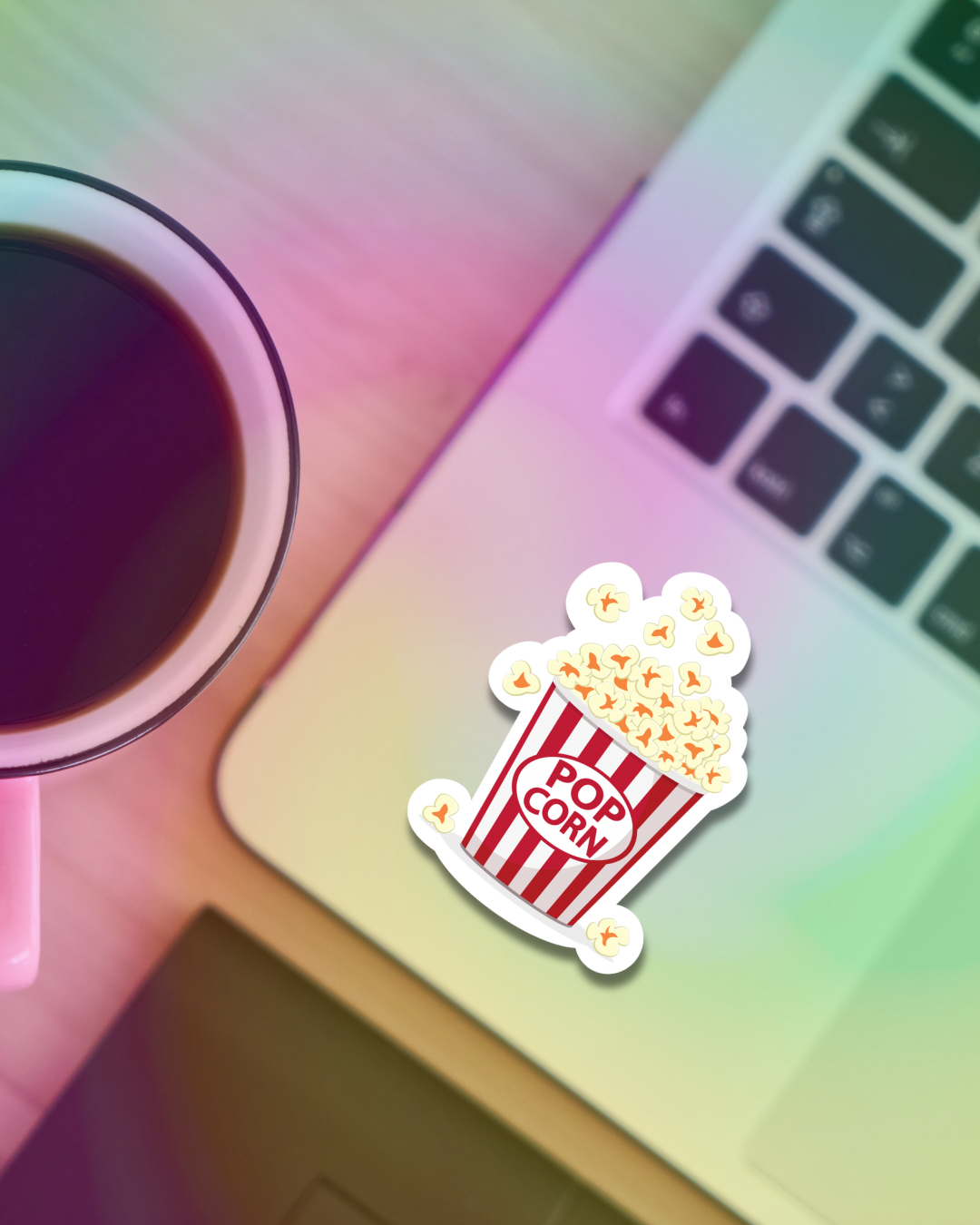 Classic Popcorn Vinyl Sticker