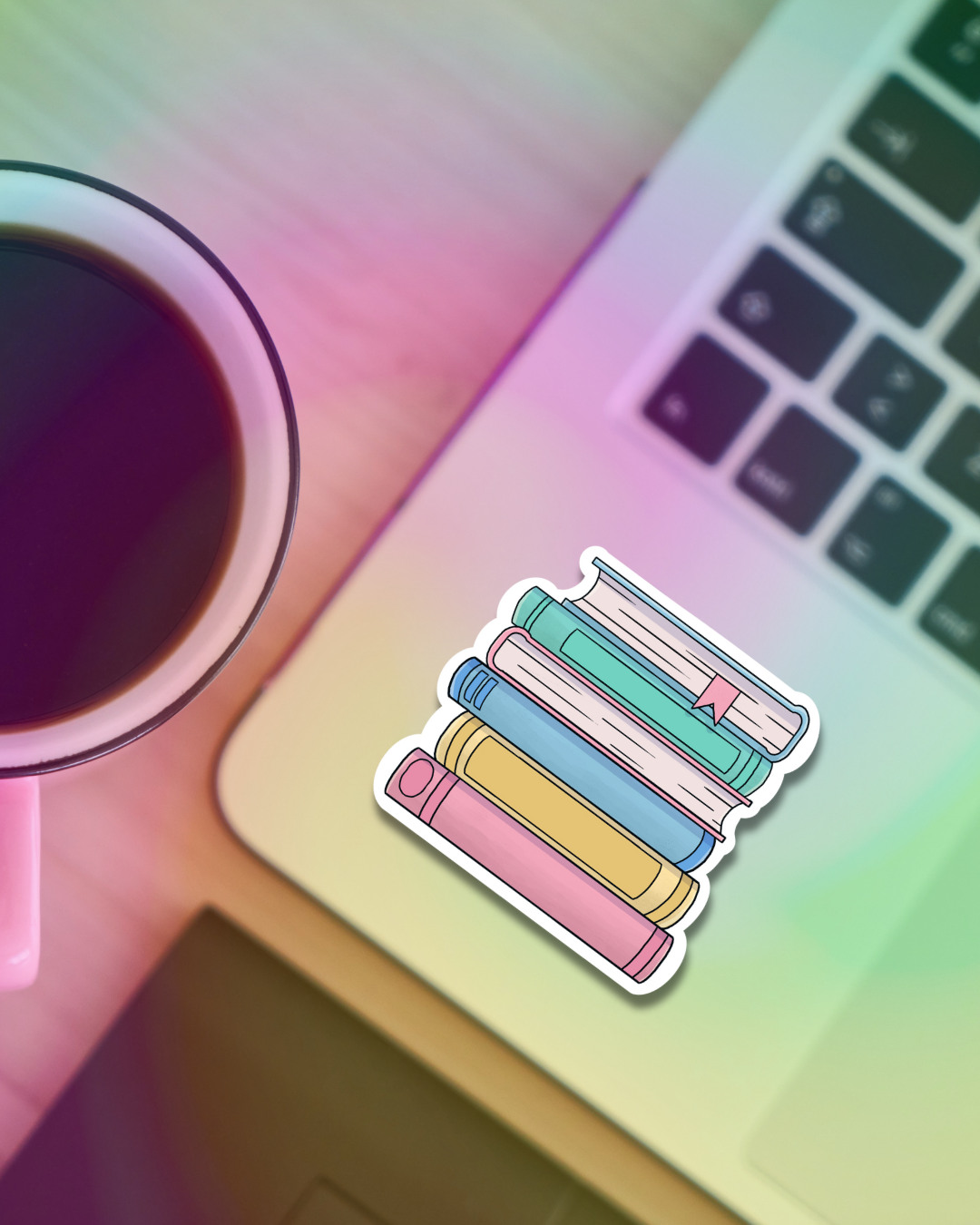 Colorful Books Vinyl Sticker
