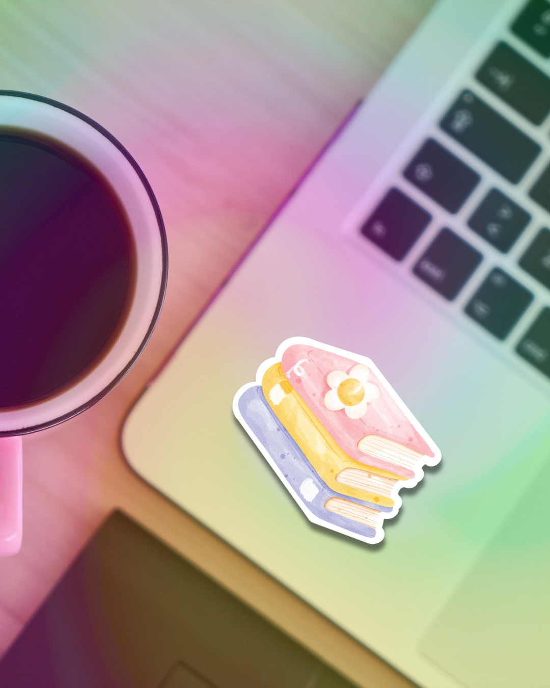Colorful Daisy Vinyl Sticker