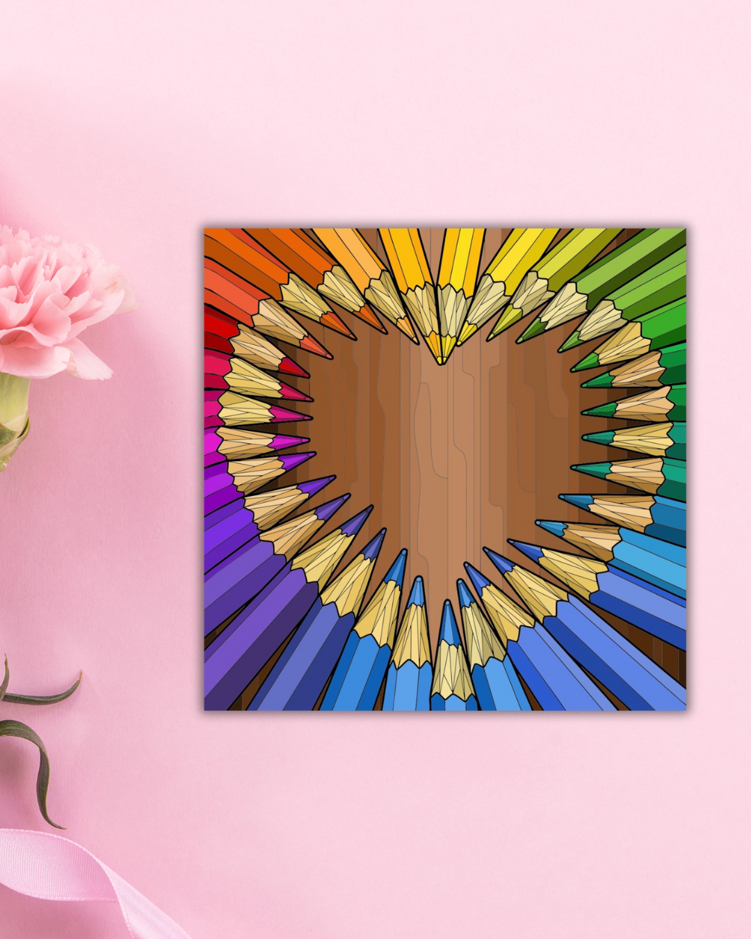 Colorful Heart Art Print Aesthetic Gift Decor