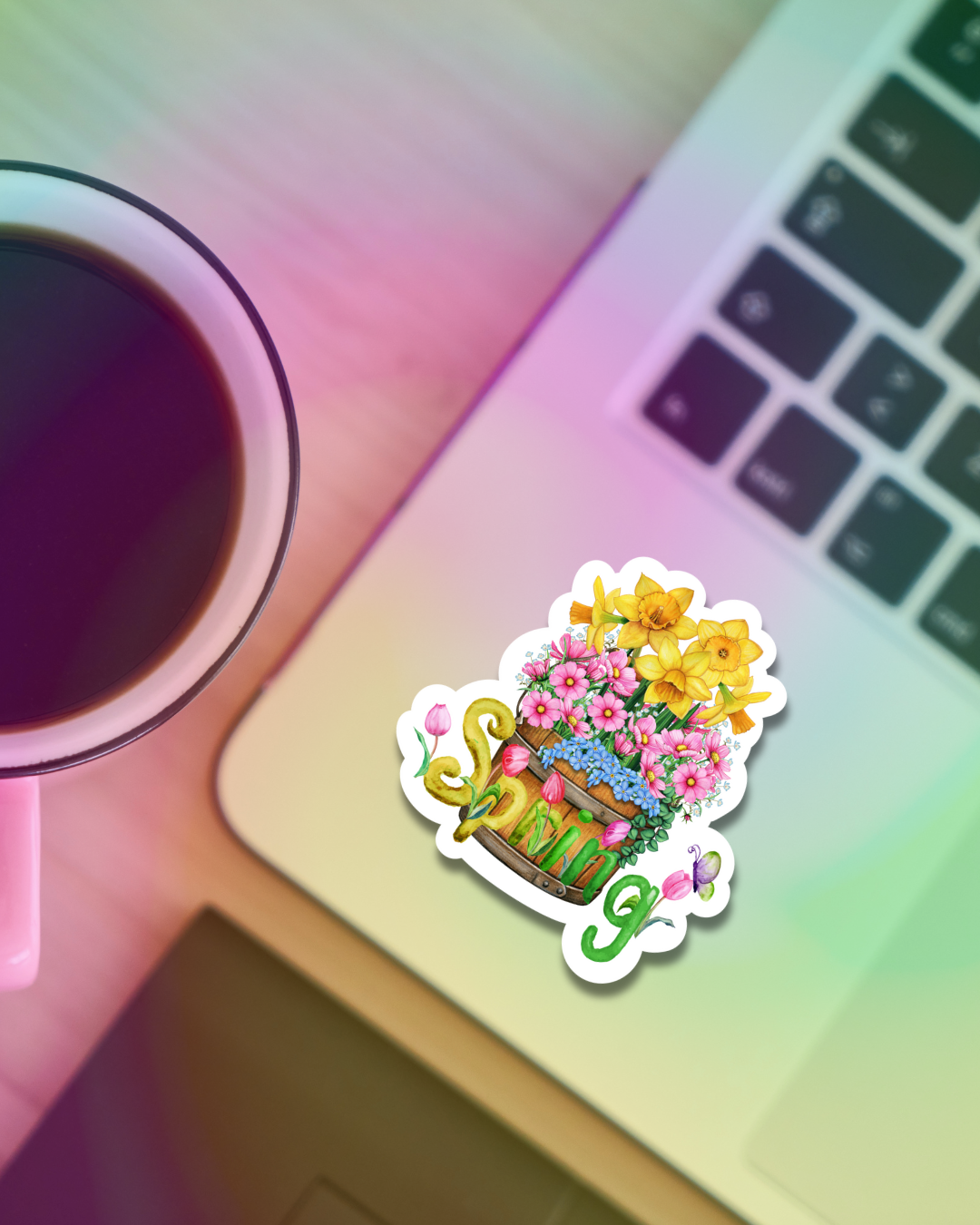 Colorful Spring Vinyl Sticker