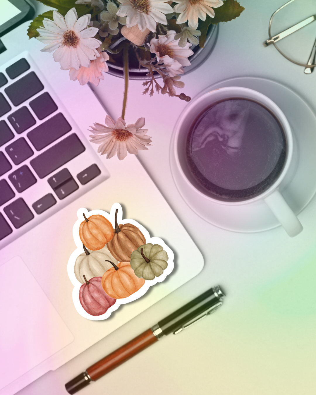 Cozy Pumpkins Vinyl Sticker