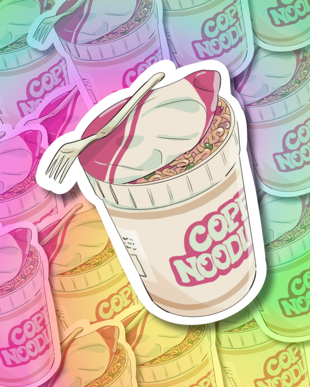 Vintage Cup of Noodles Vinyl Sticker