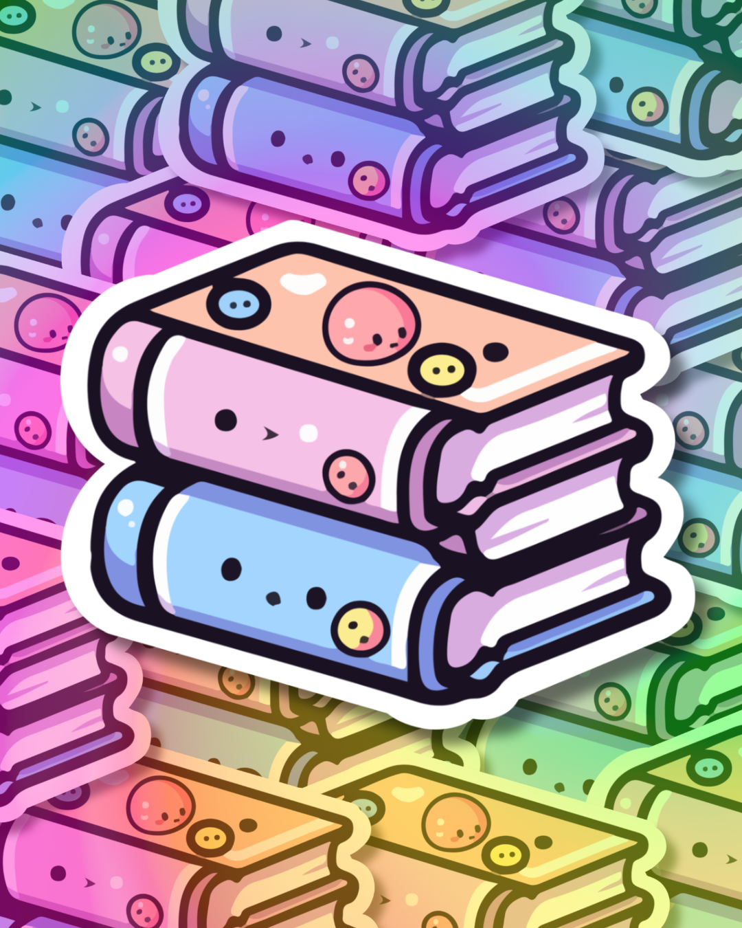 Cute Books Vinyl Sticker