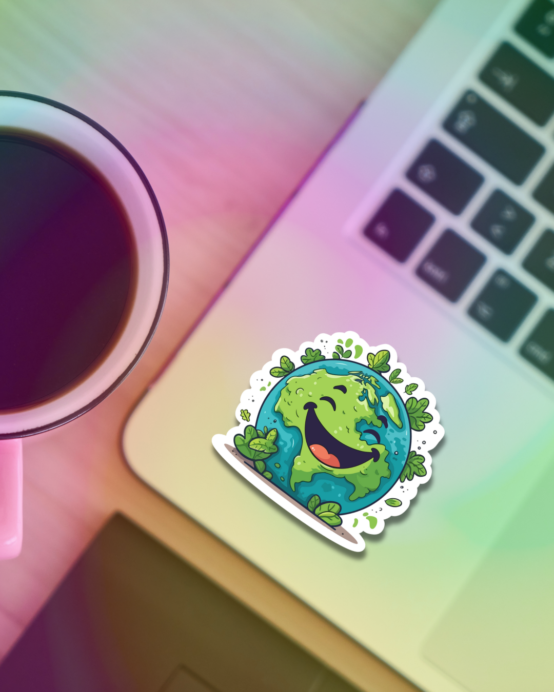Cutie Earth Vinyl Sticker
