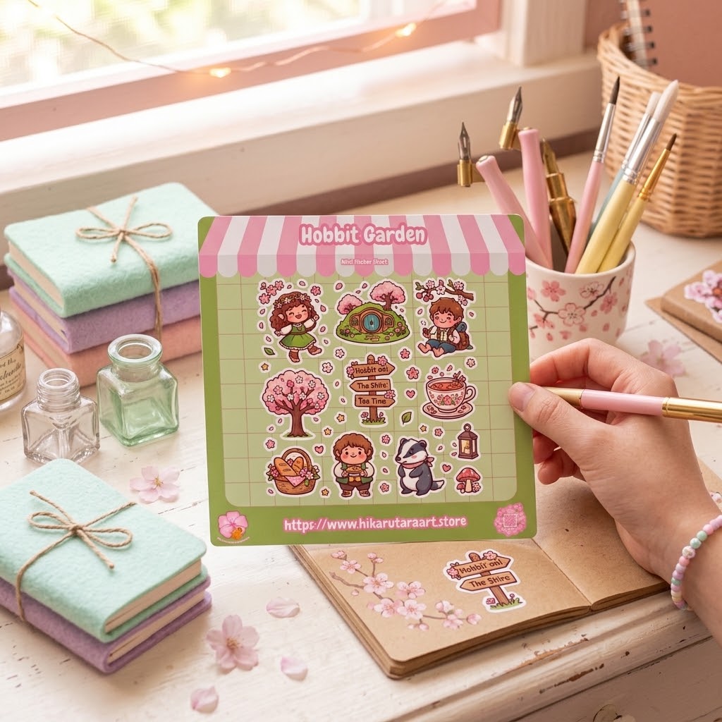 Hobbit Garden Holographic Mini Sticker Sheet