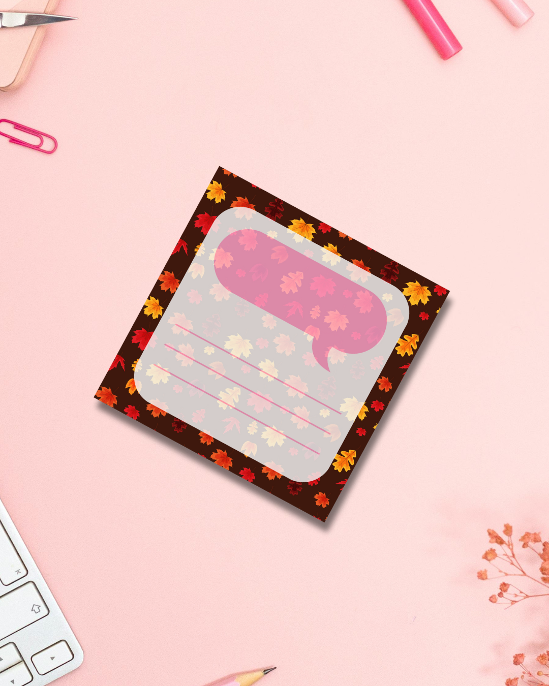 Dark Autumn Notepad Aesthetic Cute Stationery Gift