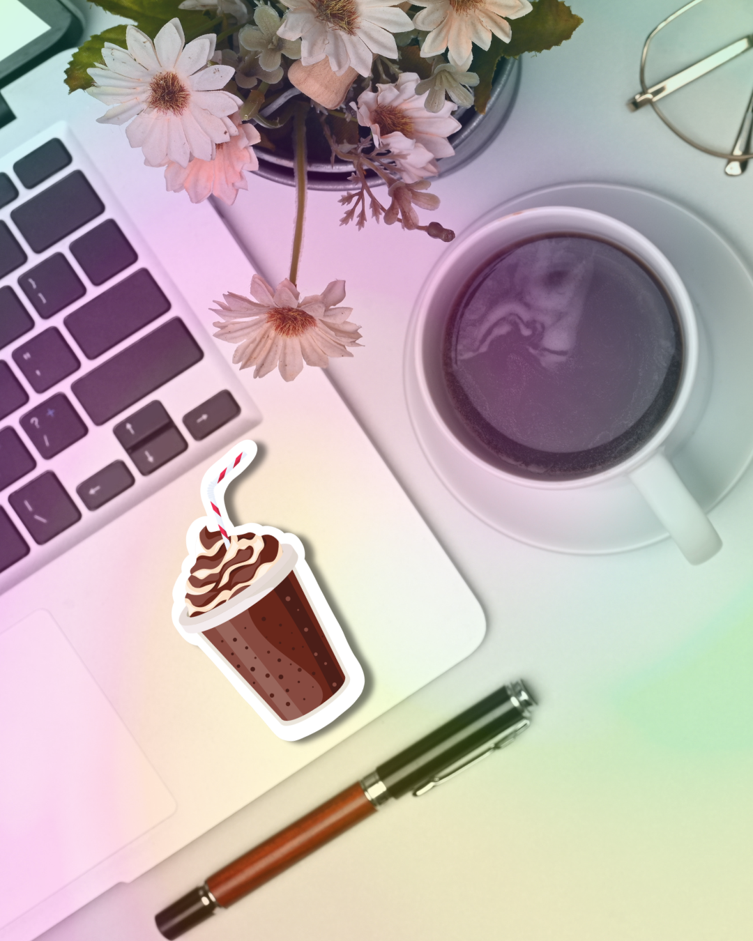 Dark Chocolate Milkshake Vinyl Sticker