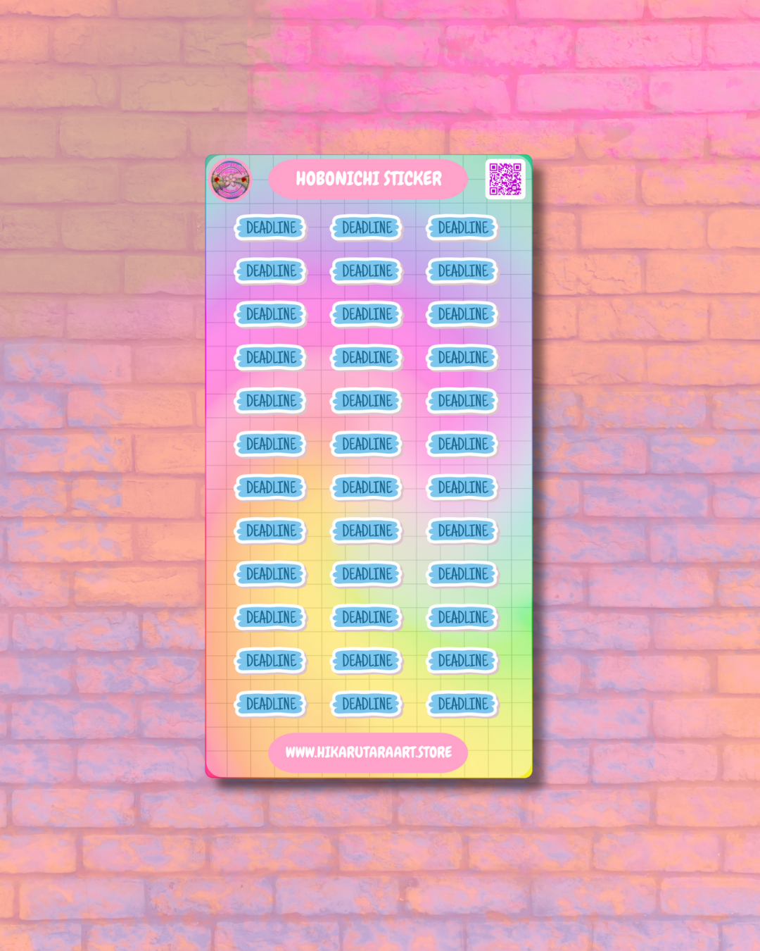 Hobonichi Cousin Deadline Tab Sticker Sheet