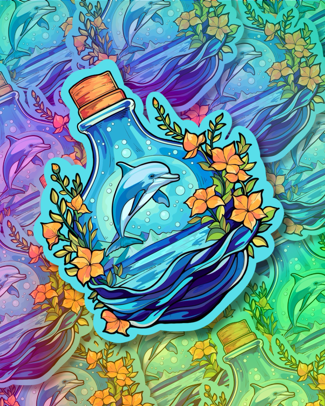 Dolphin Potion Vinyl Sticker