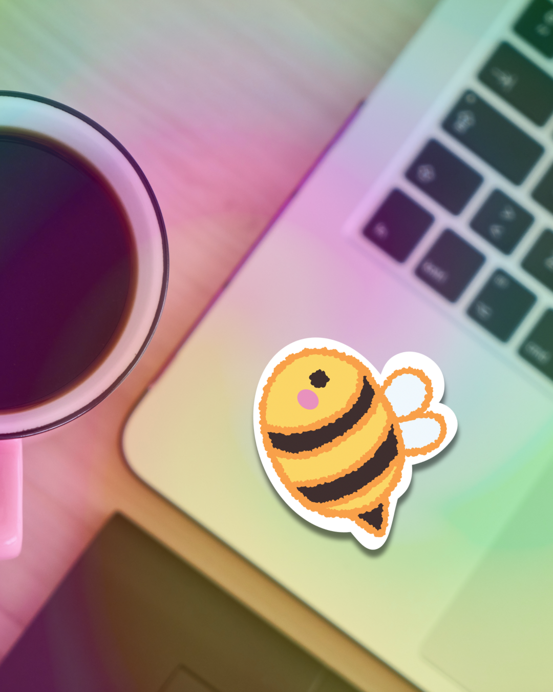 Doodle Bee Vinyl Sticker