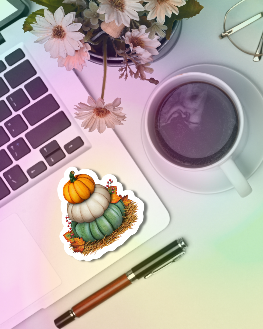 Fally Pumpkin Vinyl Sticker