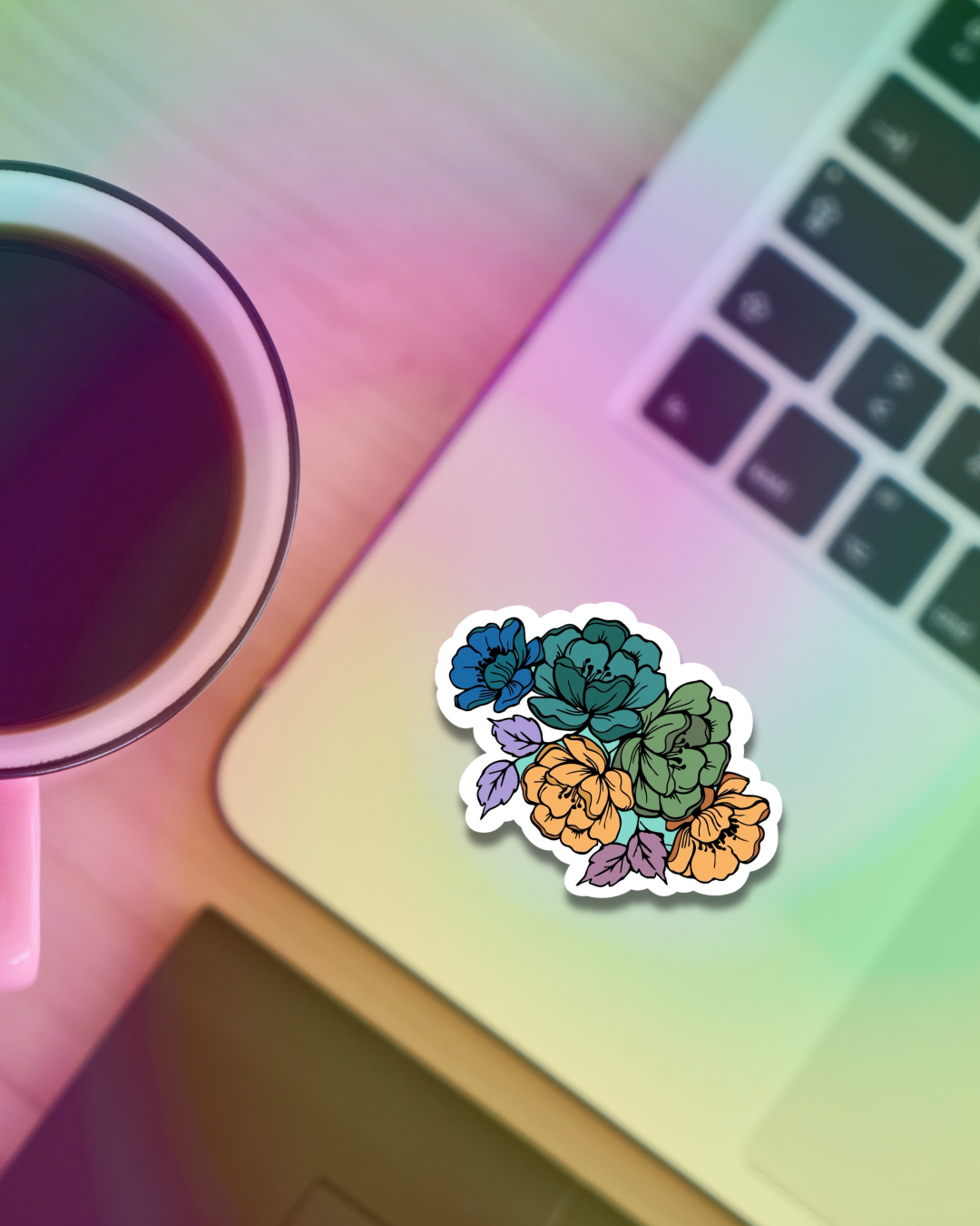 Flower Crown Vinyl Sticker