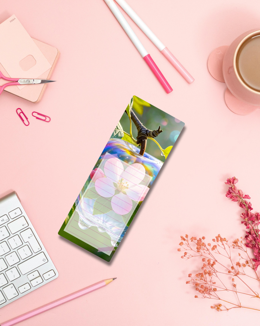 Flowered Crystal Apple Notepad Aesthetic Cute Stationery Gift