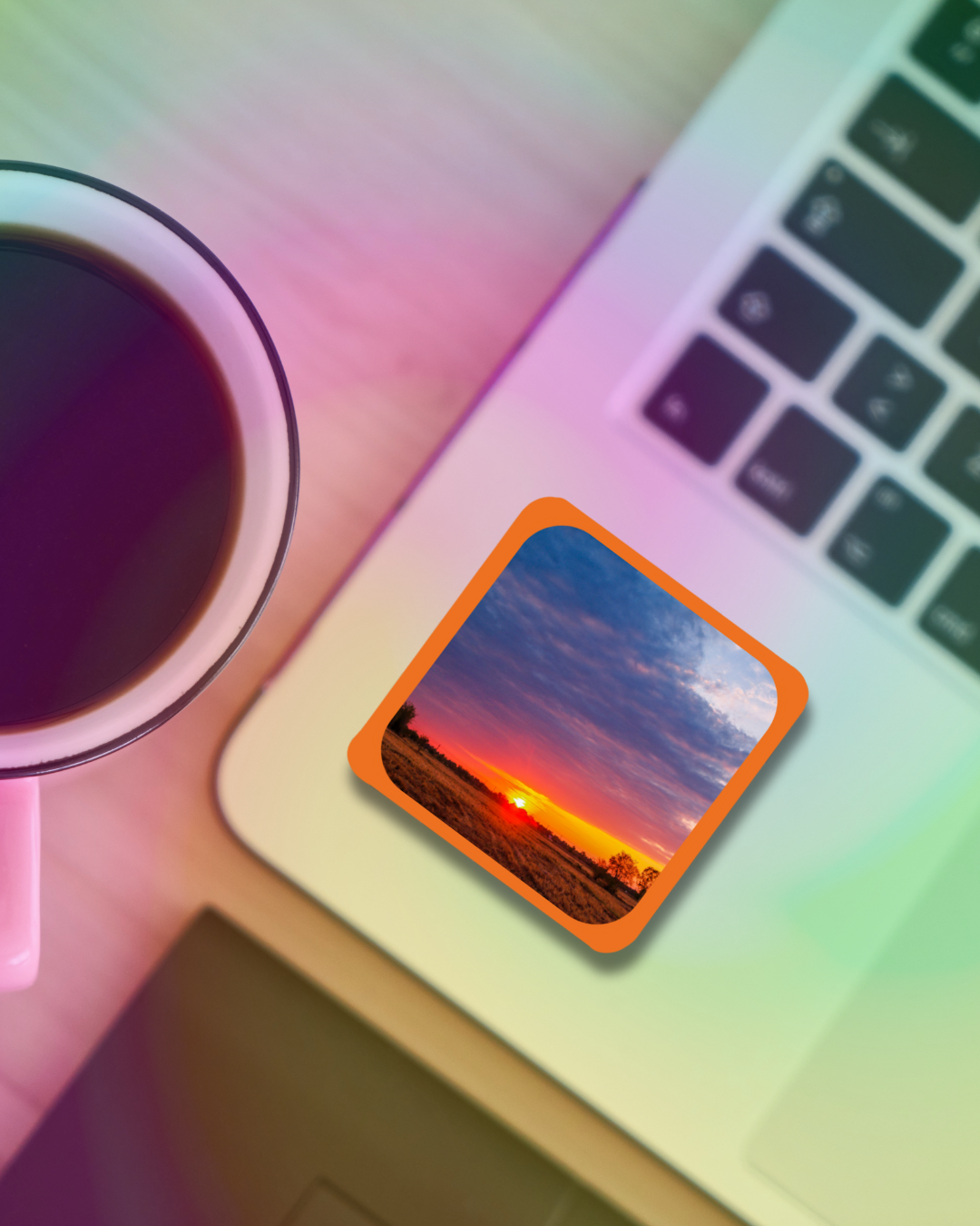 Forest Sunset Vinyl Sticker