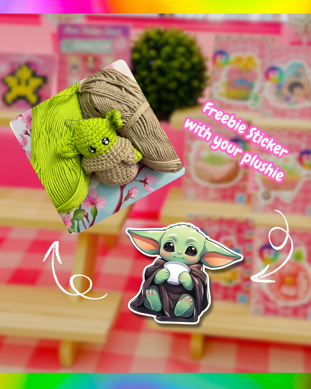 Grogu Baby Yoda Knitted Plushie Amigurumi