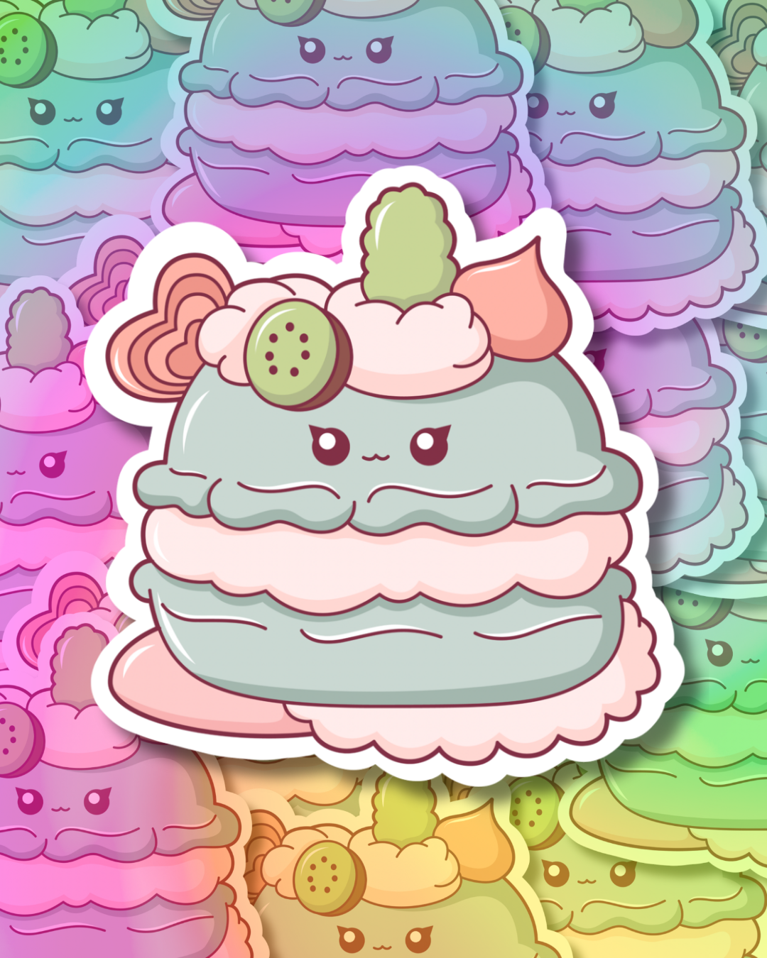 Fruity Macaron Vinyl Sticker