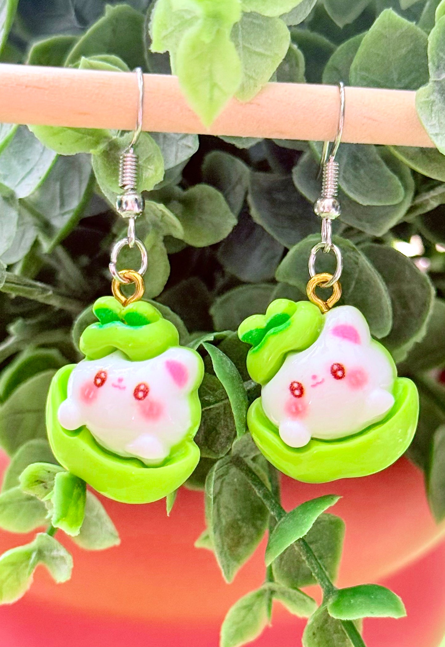 Leafy Cats Earrings