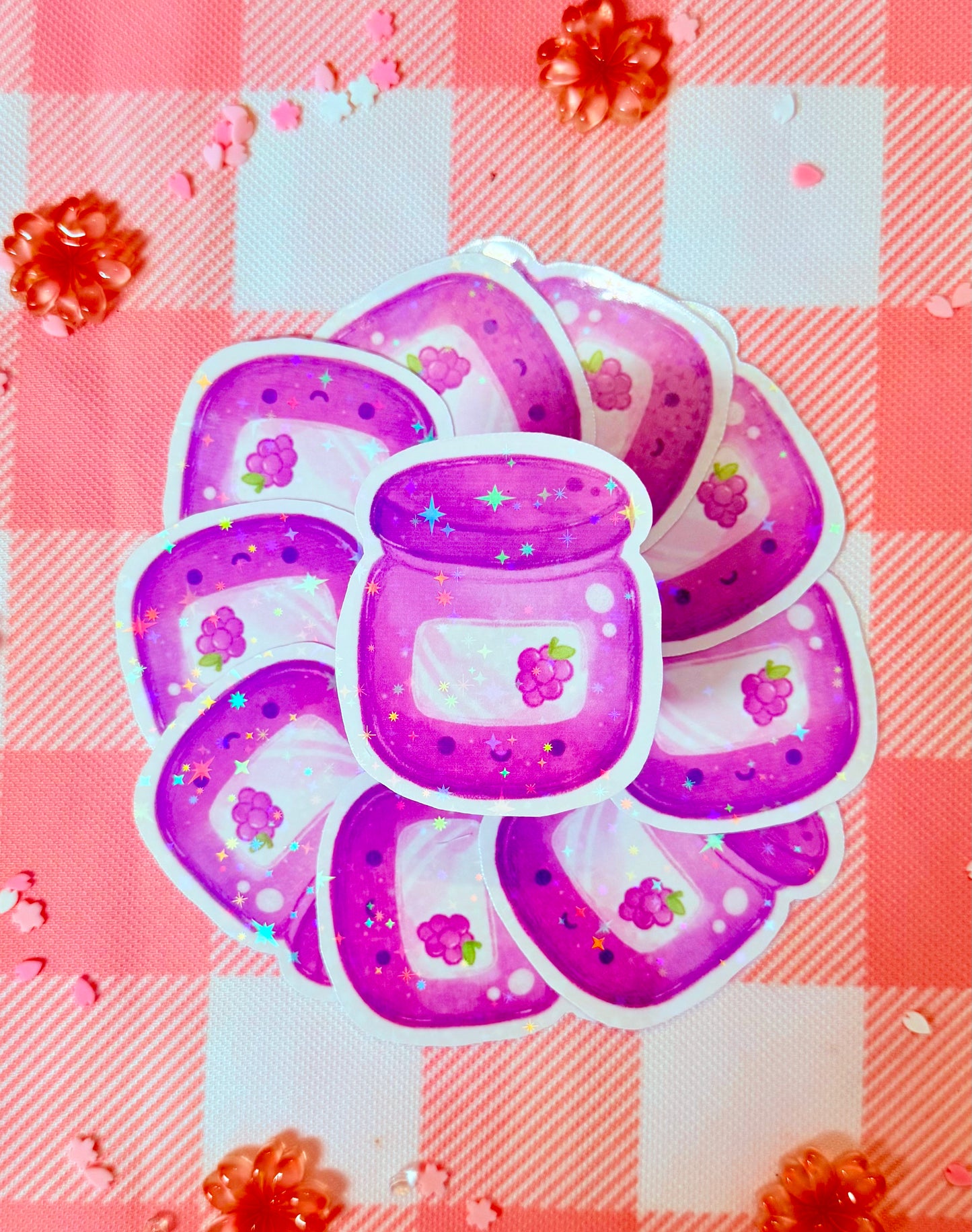 Grape Jam Cutie Holographic Vinyl Sticker